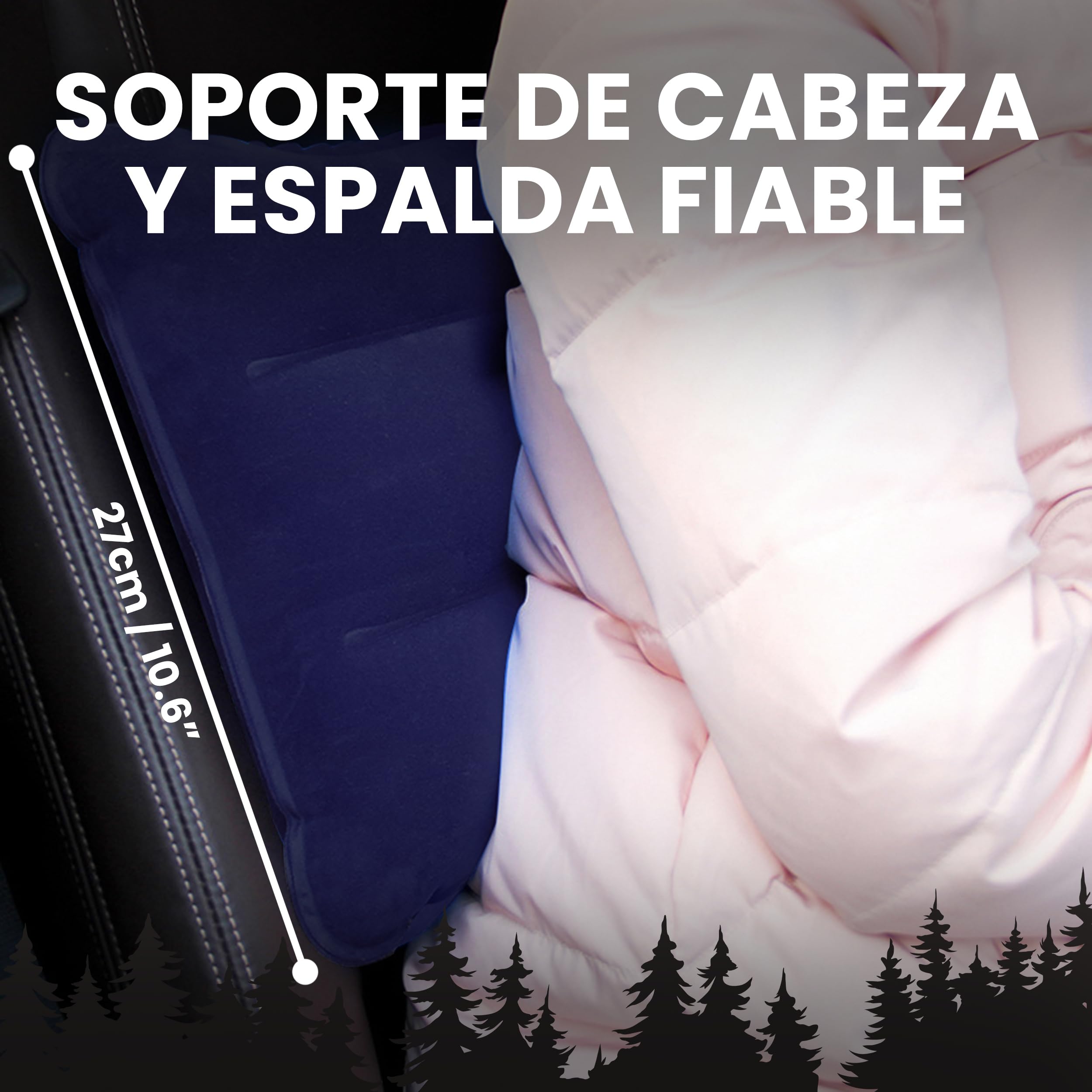 Almohada Hinchable Camping | Travel Essentials | Viajes Accesorios | Almohada Inflable, Cojin Viaje Travel Pillow Portátil para Senderismo y Playa