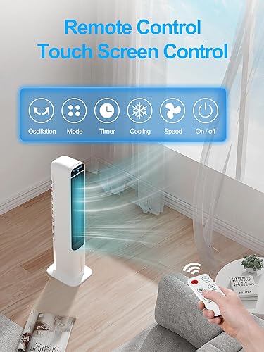 Miniatura 4 de Ventilador de refrigeración que sopla aire frío, enfriador de aire evaporativo portátil, enfriador de pantano con oscilación de 80, 3 modos,