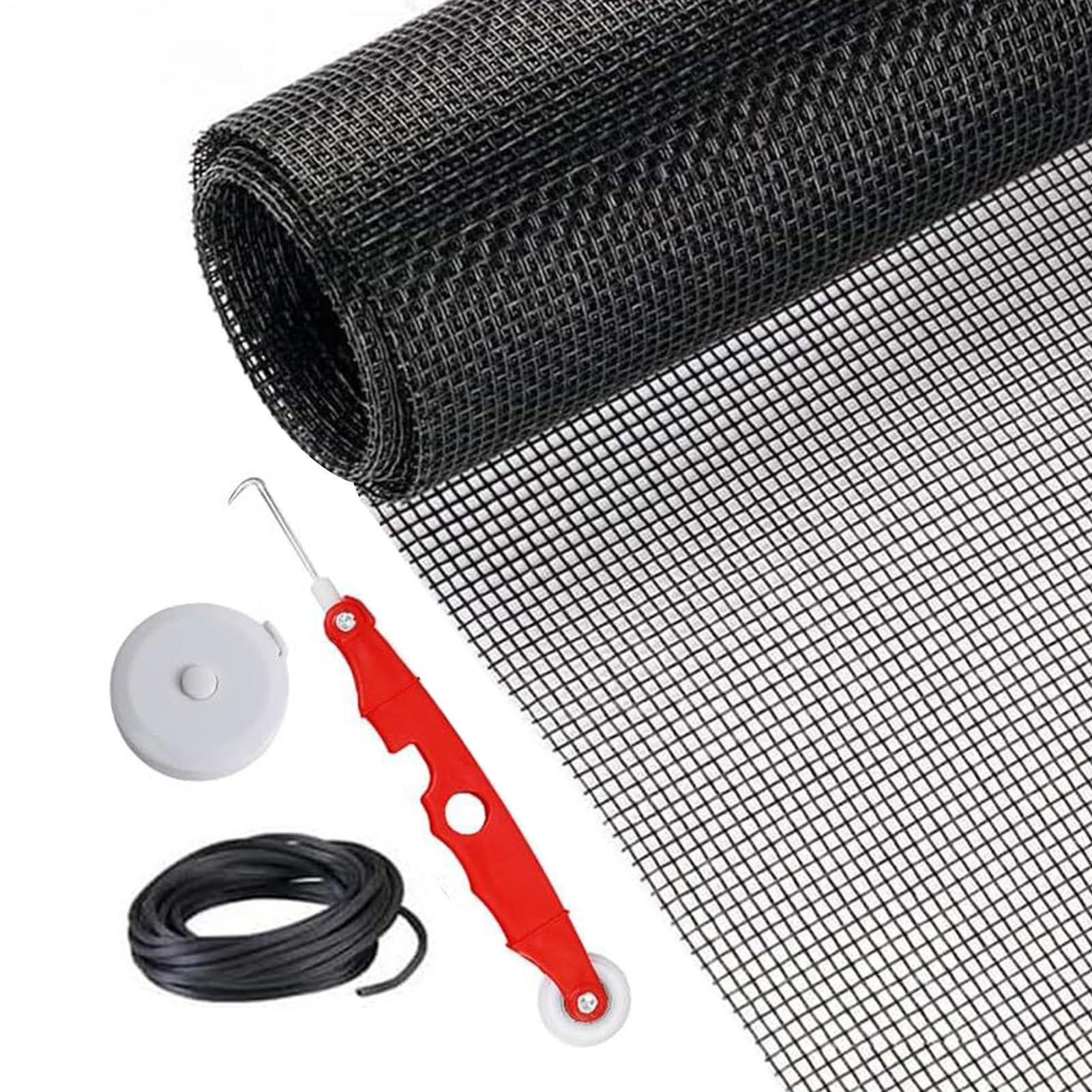 Moustiquaire fibre de verre robuste 397 x 119 cm filet rechange résistant animaux pour porte
