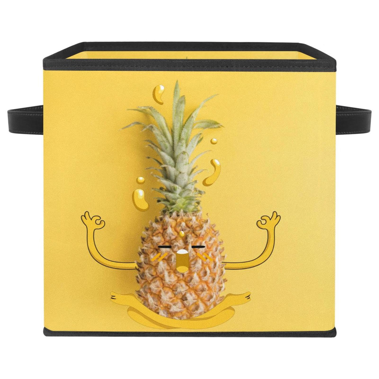 Boîte de rangement pliable motif ananas pour trier le placard de chambre