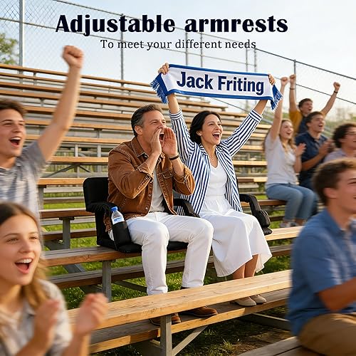 Miniatura 4 de Asientos de estadio con soporte para el respaldo, sillas de gradas con respaldo y cojín extra ancho, asientos acolchados gruesos, asientos