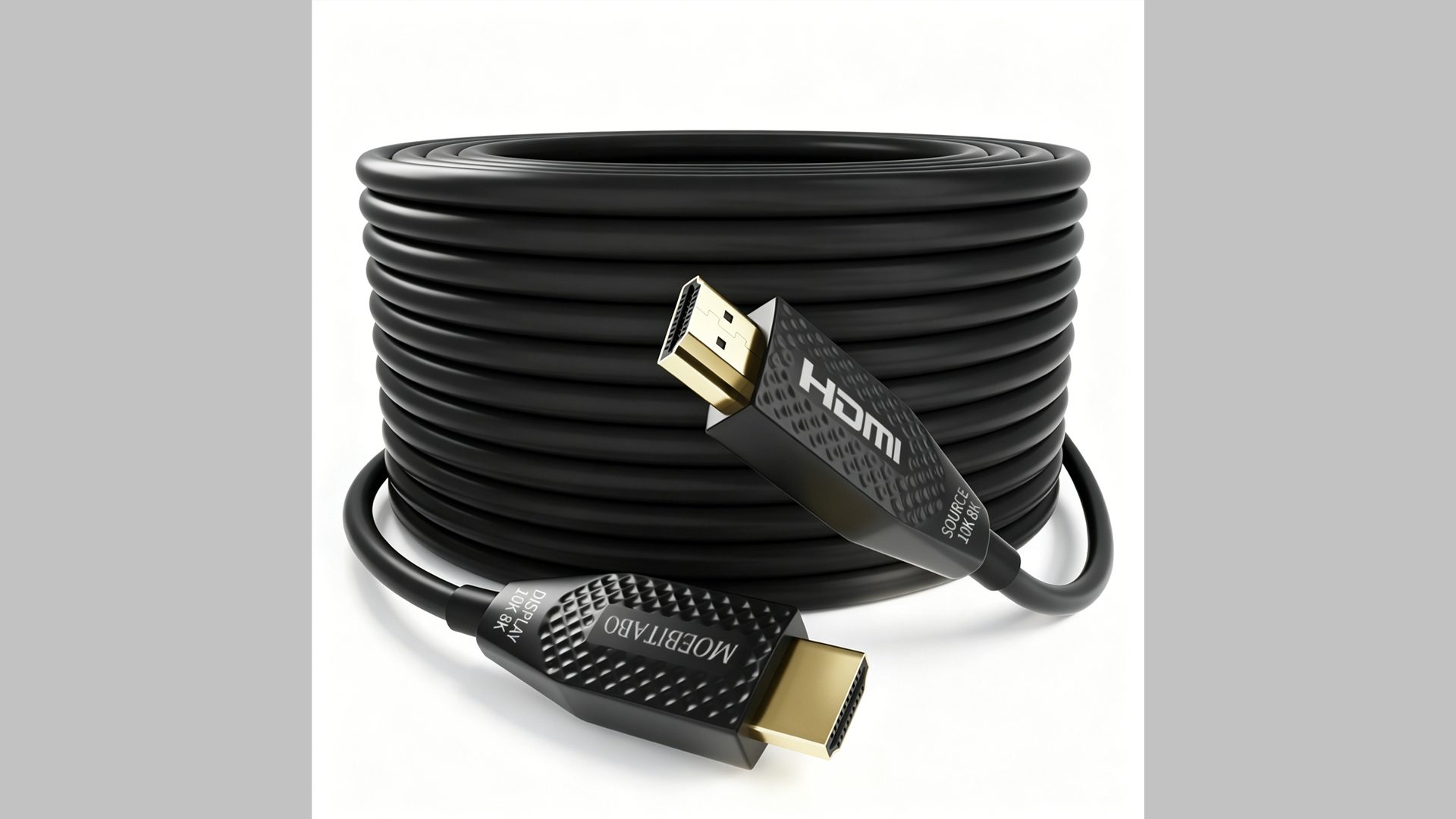 Image of 8K Long Fiber Optic Hdmi cable in-Wall CL3 Rated 48Gbps 100FT Ultra High speed HDMI 2.1 Cord 8K@60Hz 4K@120Hz 10K@30Hz HDCP 2.2&2.3, eARC HDR10 Dolby Compatible with Laptop /PS5 /TV /PC /Switch /Mac /Xbox