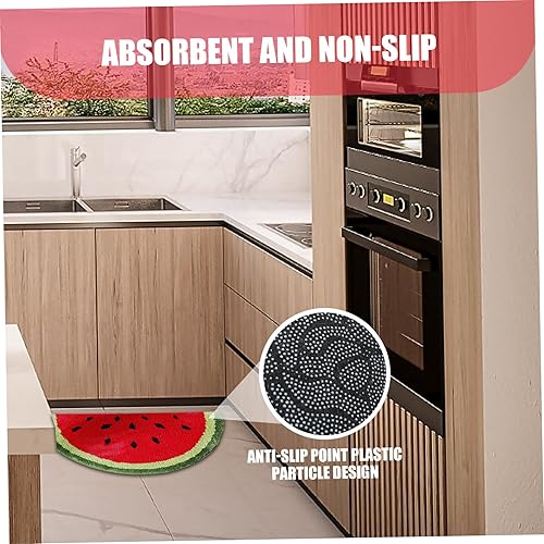 Miniatura 9 de Tapete de baño de sandía para baño, tapete de ducha antideslizante para verano, tapete de bienvenida de verano, 15.75 x 23.62 pulgadas, bonito