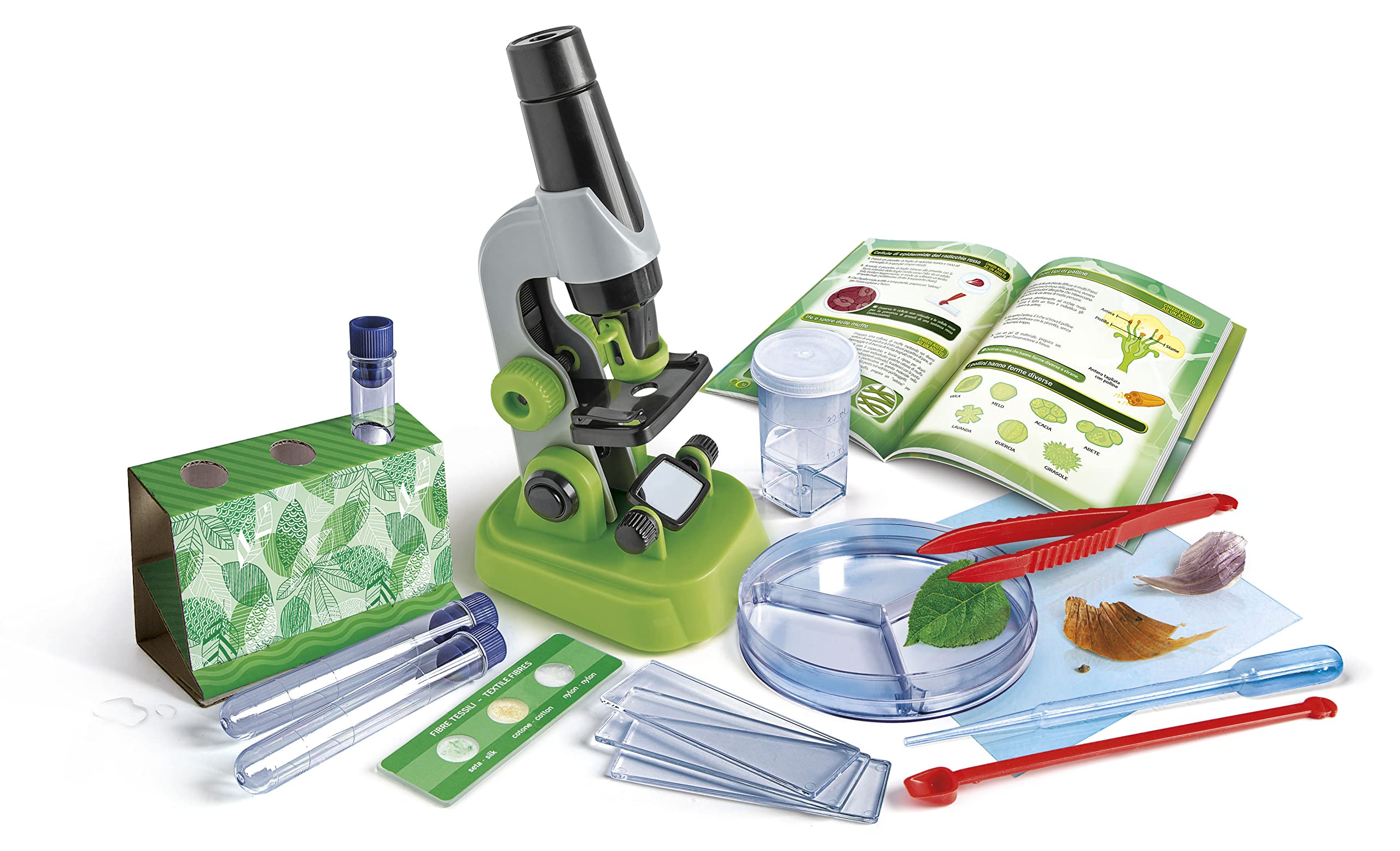 Clementoni - 19347 - Scienza E Gioco Lab - Il Mio Primo Microscopio - Laboratorio Microscopio Ottico 150X, Esperimenti Scientifici per Bambini dagli 8 Anni (Gioco in Italiano), Made in Italy