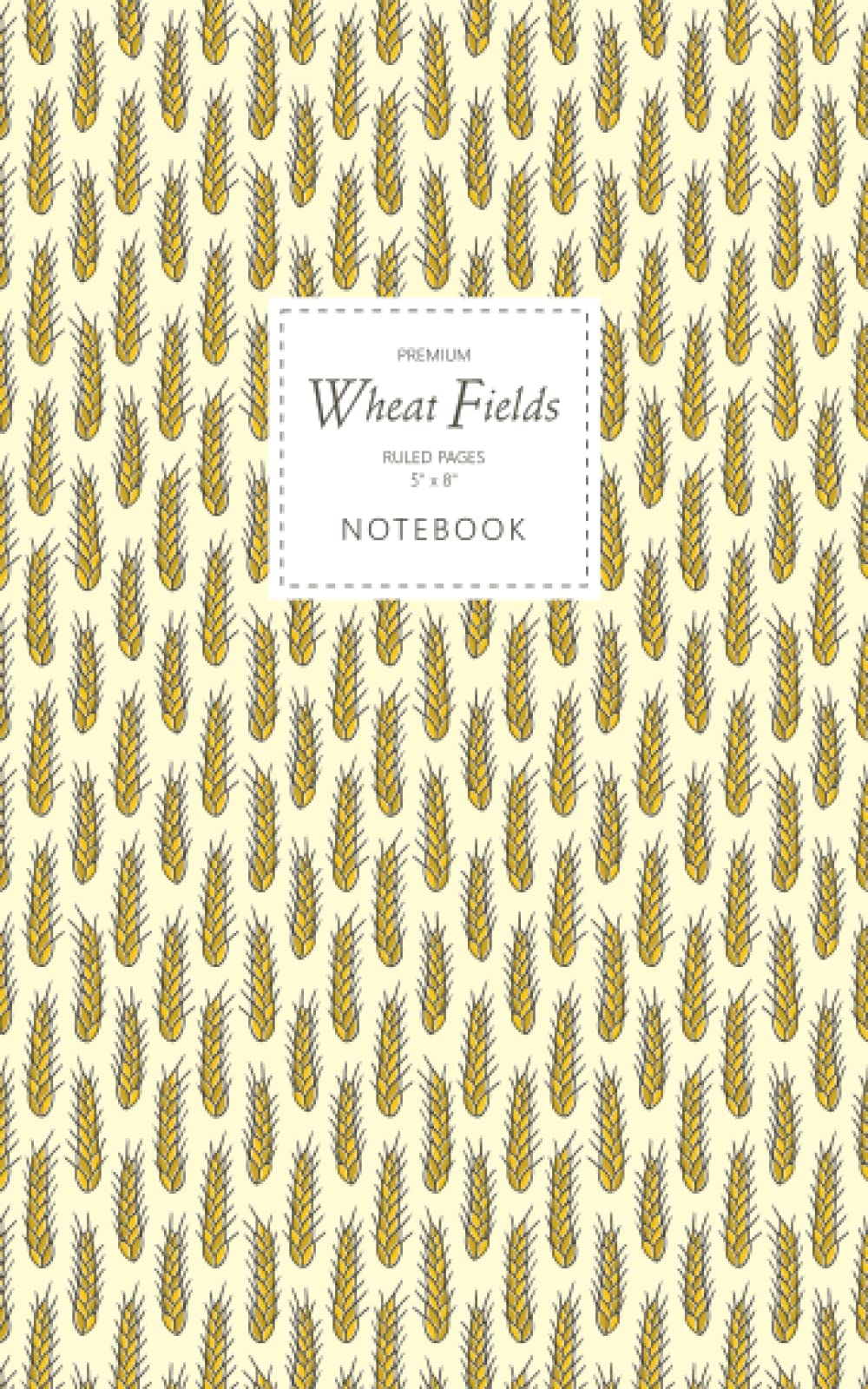 Wheat Fields Notebook - Ruled Pages - 5x8 - Premium (Golden)