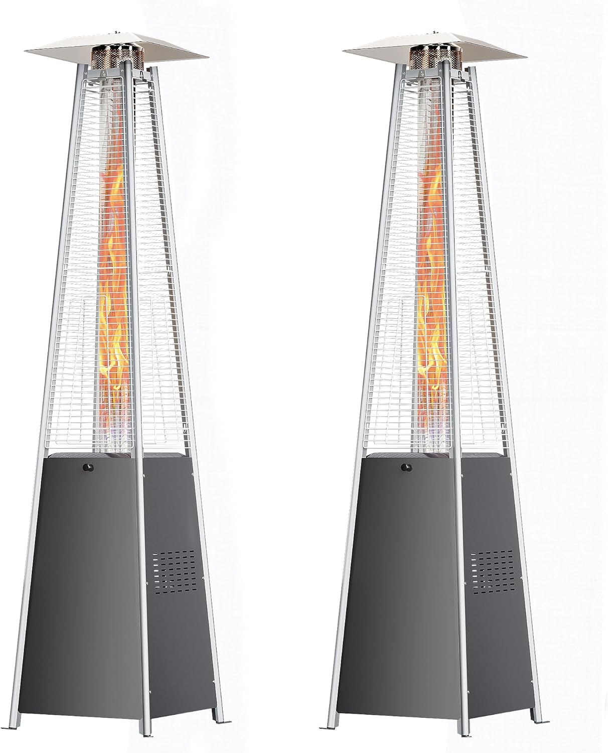 Pyramid Patio Heater, Outdoor Heater 48,000 BTU with Wheels Weather-Resistant Cover, Triple Protection System for Large Spaces (Commercial Patio, Rooftop, Event) (2 heater) Pyramid Patio Heater, Outdoor Heater 48,000 BTU with Wheels Weather-Resistant Cover, Triple Protection System for Large Spaces (Commercial Patio, Rooftop, Event) (2 heater)