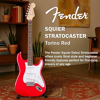 Amazon.com: Fender Squier Stratocaster - Torino Red Bundle with