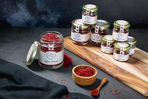Miniatura 8 de Scarlet Saffron, Finest Pure Premium - Hilos de azafrán español de alta calidad, grado A+, azafrán de alta calidad para té, paella, arroz, postres,