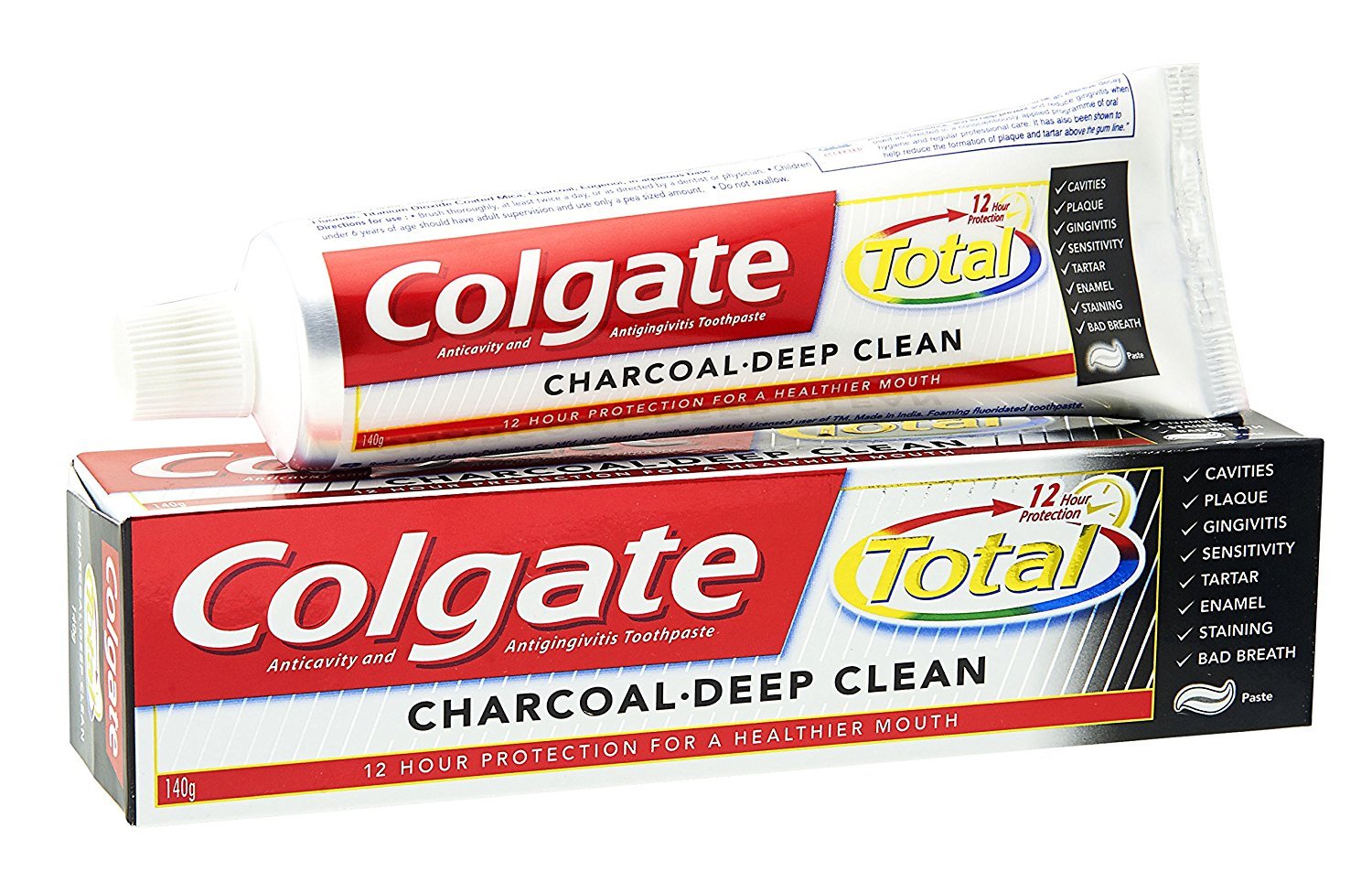 Colgate Total Charcoal Anticavity Toothpaste - 240 gm (Saver Pack)