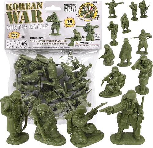 BMC Guerra de Corea Batalla de Invierno - 16pc OD Green United States Soldier Figures