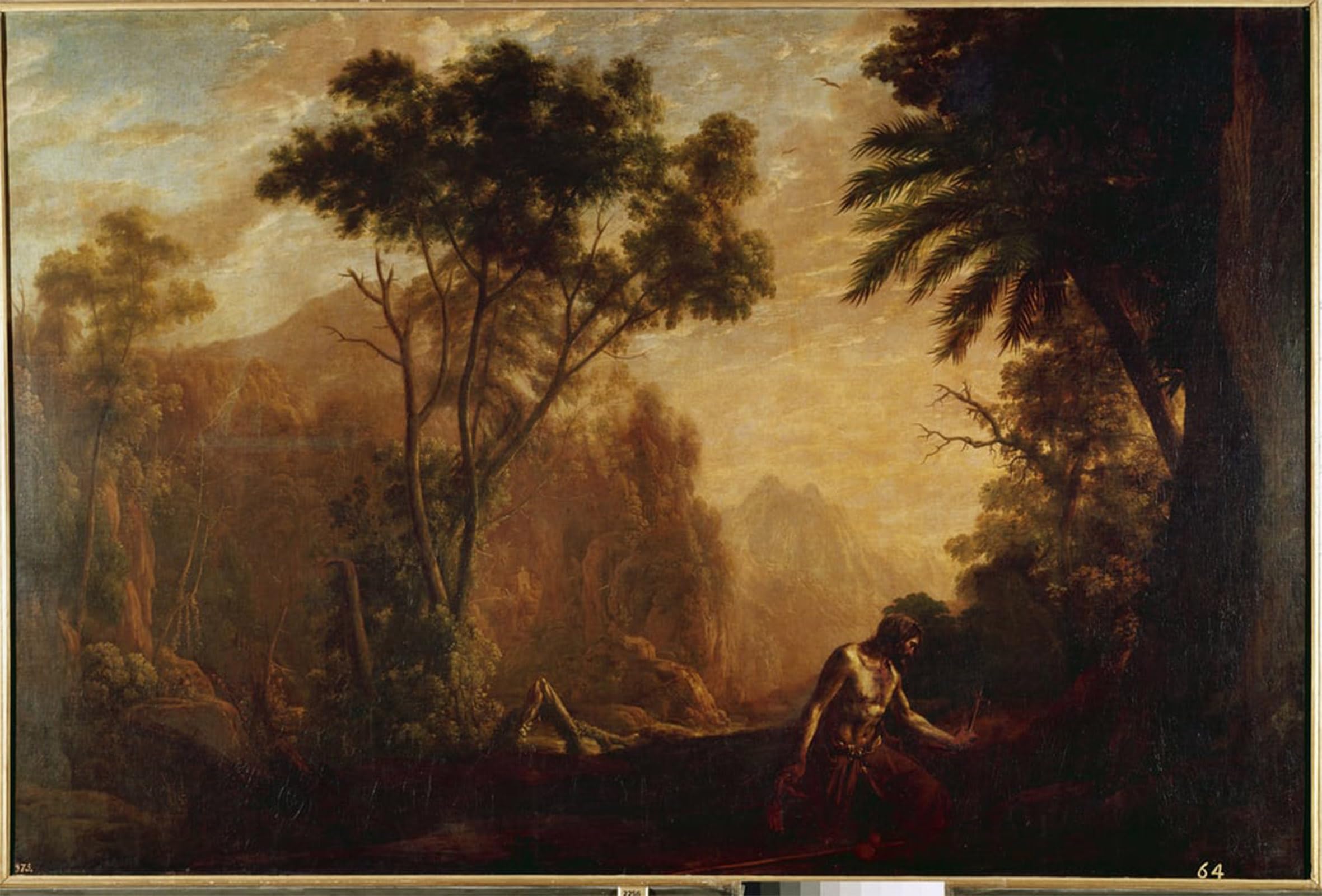 POSTERIIk Vintage Print Pop Art Landscape Artwork Landscape with Saint Onuphrius by Claude Lorrain Art Prints for Office Home Decor 60x90cm