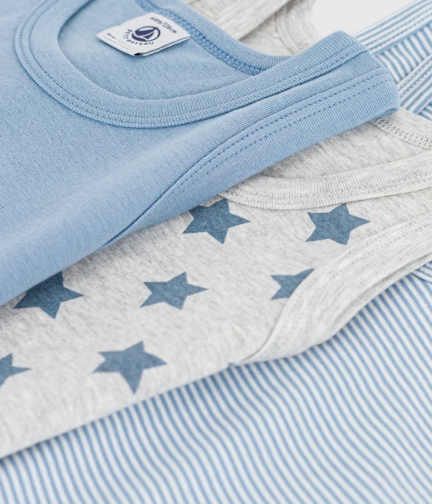 Petit Bateau 3 Deb Etoi Biancheria Intima Giorno Bambini e Ragazzi