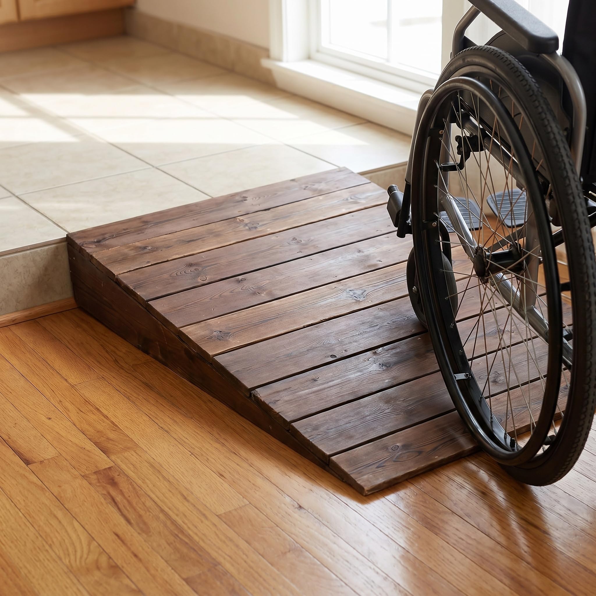 Rampa De Umbral De Madera De Alta Resistencia, Rampa Antideslizante para Puertas Y Escaleras Domésticas, Rampa De Acceso Ideal para Personas con Discapacidad, One Color 60-S