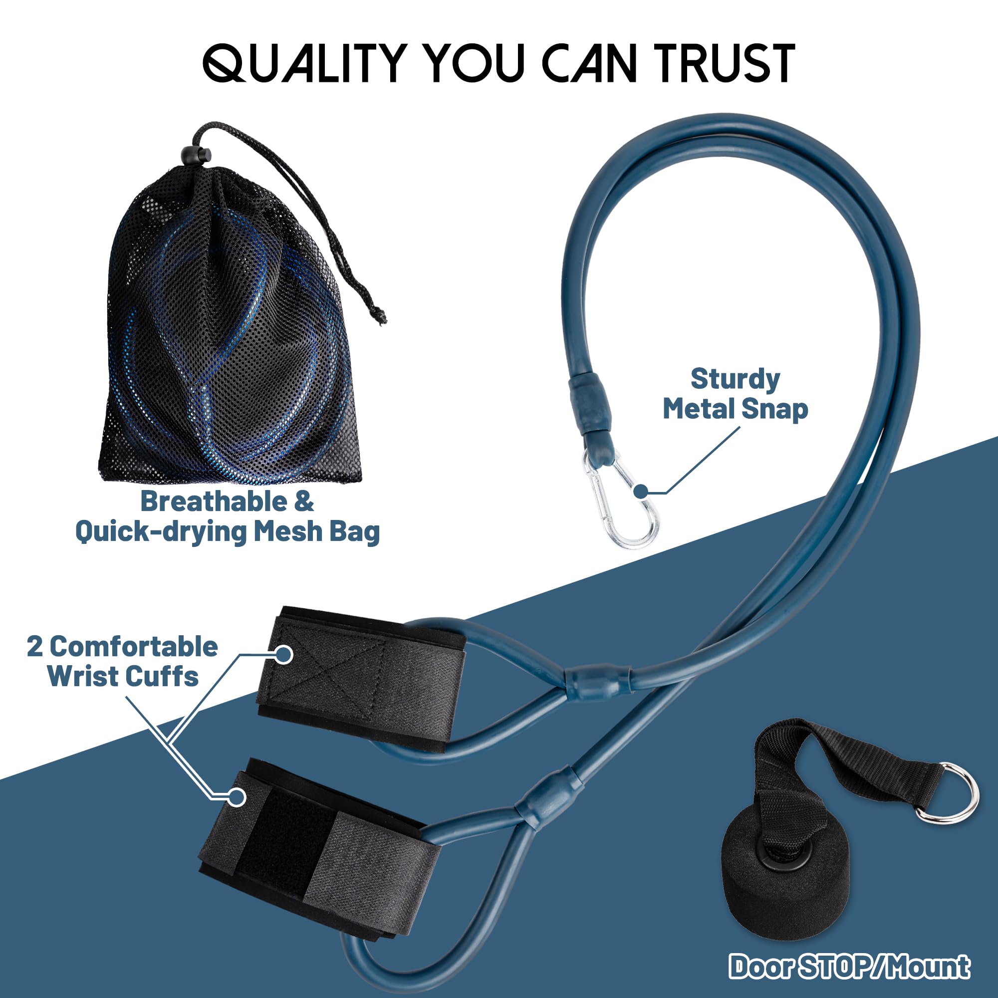 Bandas de entrenamiento de resistencia para béisbol, sóftbol, fuerza del brazo, equipo de lanzamiento y acondicionamiento para jugadores de béisbol adultos, 50 libras
