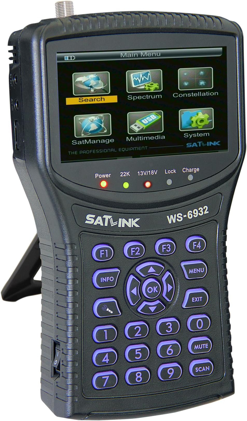 SatLink WS6932 Professional HD DVB-S DVB-S2 Satellite Signal Finder Meter with Spectrum Analyzer Analyser and Constellation