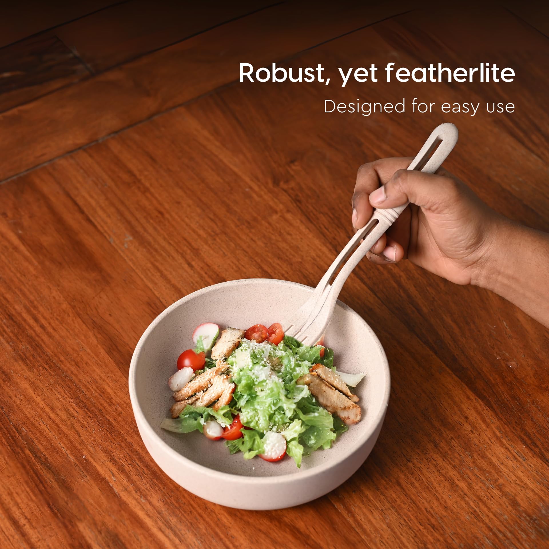 Eha Earth-Friendly Salad Bowls - Rice Husk & Bamboo -7