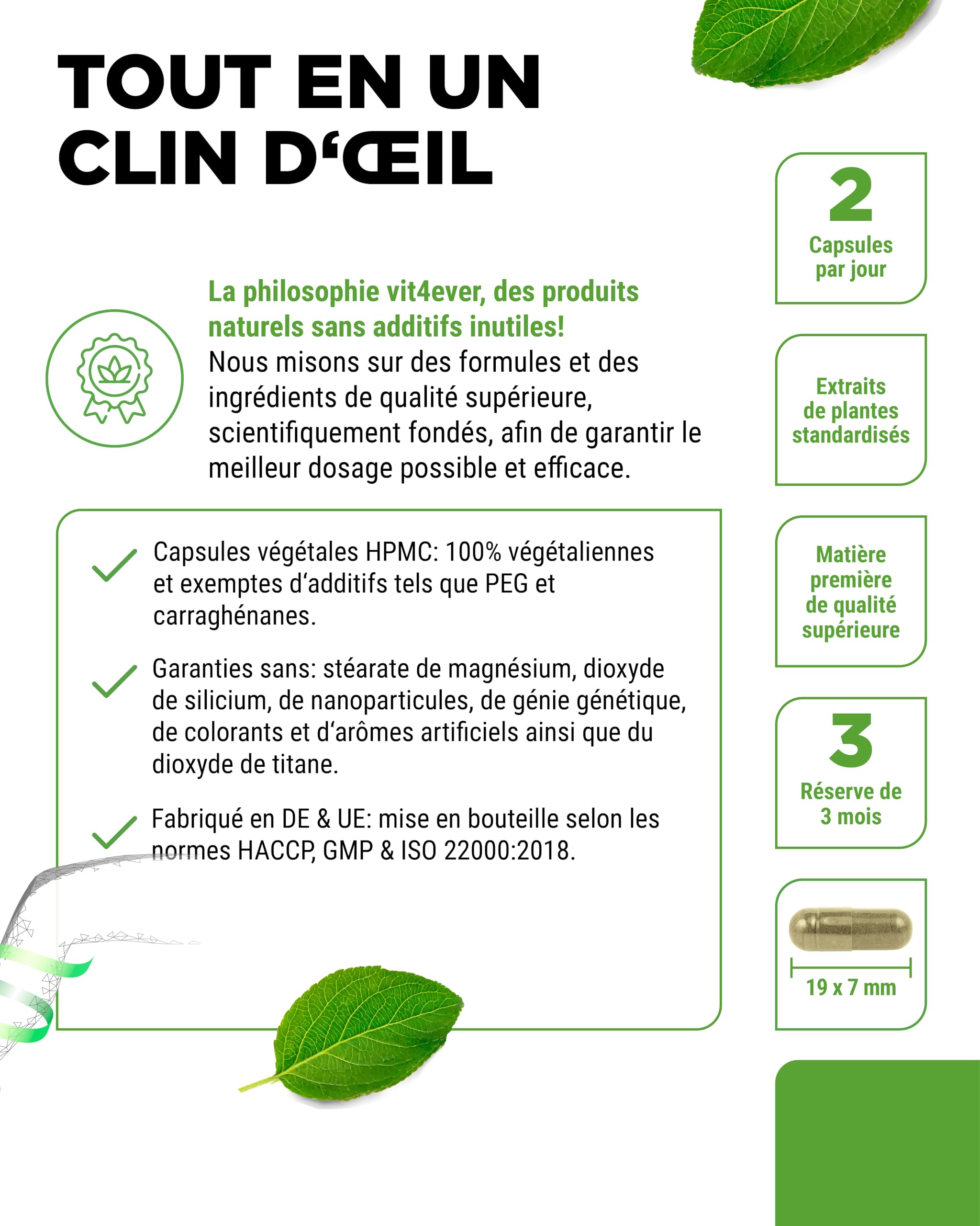 Complexe Veineux - 180 Capsules - 3 Mois d'Approvisionnement - Hautement Dosé en Rutine, Mélilot, Extrait de Marron d'Inde, Manganèse, Cuivre - Extraits Premium - Vegan