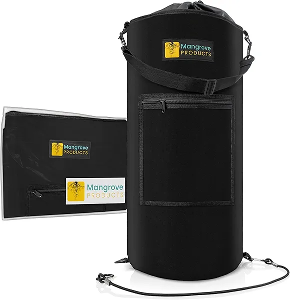 Mangrove Products: Portable Boat Trash Can, Reusable Trash Bag, Boating Equipment, Boat Storage, Boat Accessories Marine, Pontoon Boat Accessories, Fishing, Sandbar, RV, or Camping