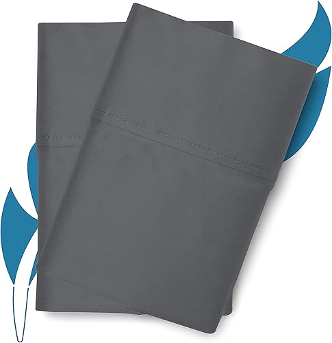 Juego de fundas de almohada de algodón egipcio de lujo tamaño King, de 2 a 800 hilos, suaves, de tejido satinado, fundas de almohada refrescantes de