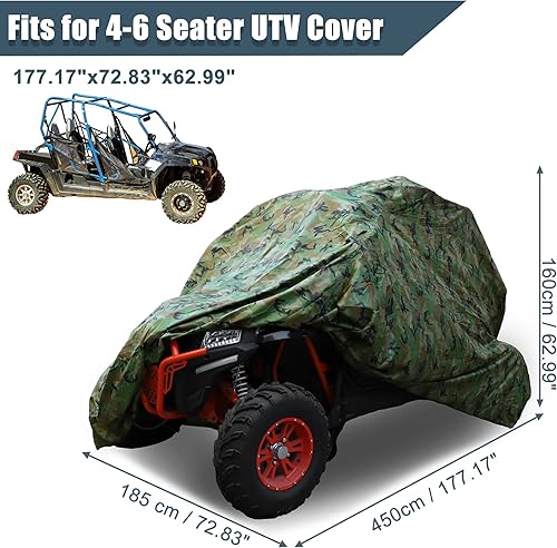 Miniatura 2 de X AUTOHAUX Cubierta UTV para Can Am Maverick X3 Max para Polaris RZR 4 General 4 XP 900 1000 210D Oxford protección para todo tipo de clima