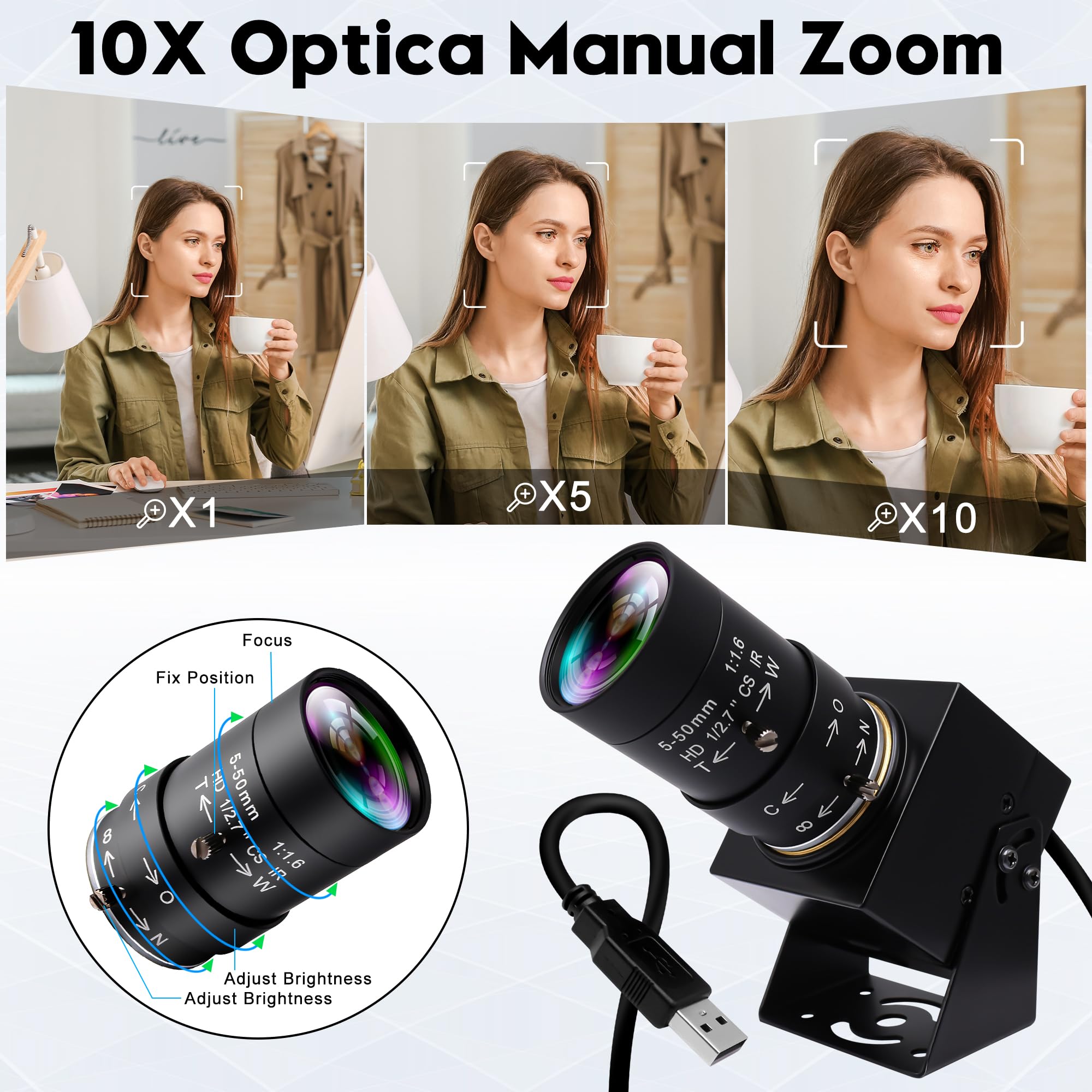 Amazon.co.jp: 90FPS グローバルシャッター USB カメラ ELPCAM 高速 5