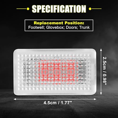 Miniatura 10 de X AUTOHAUX 4 luces LED para Tesla modelo 3YSX para puerta de pie charco luz tronco interior debajo de la guantera brillante interior coche