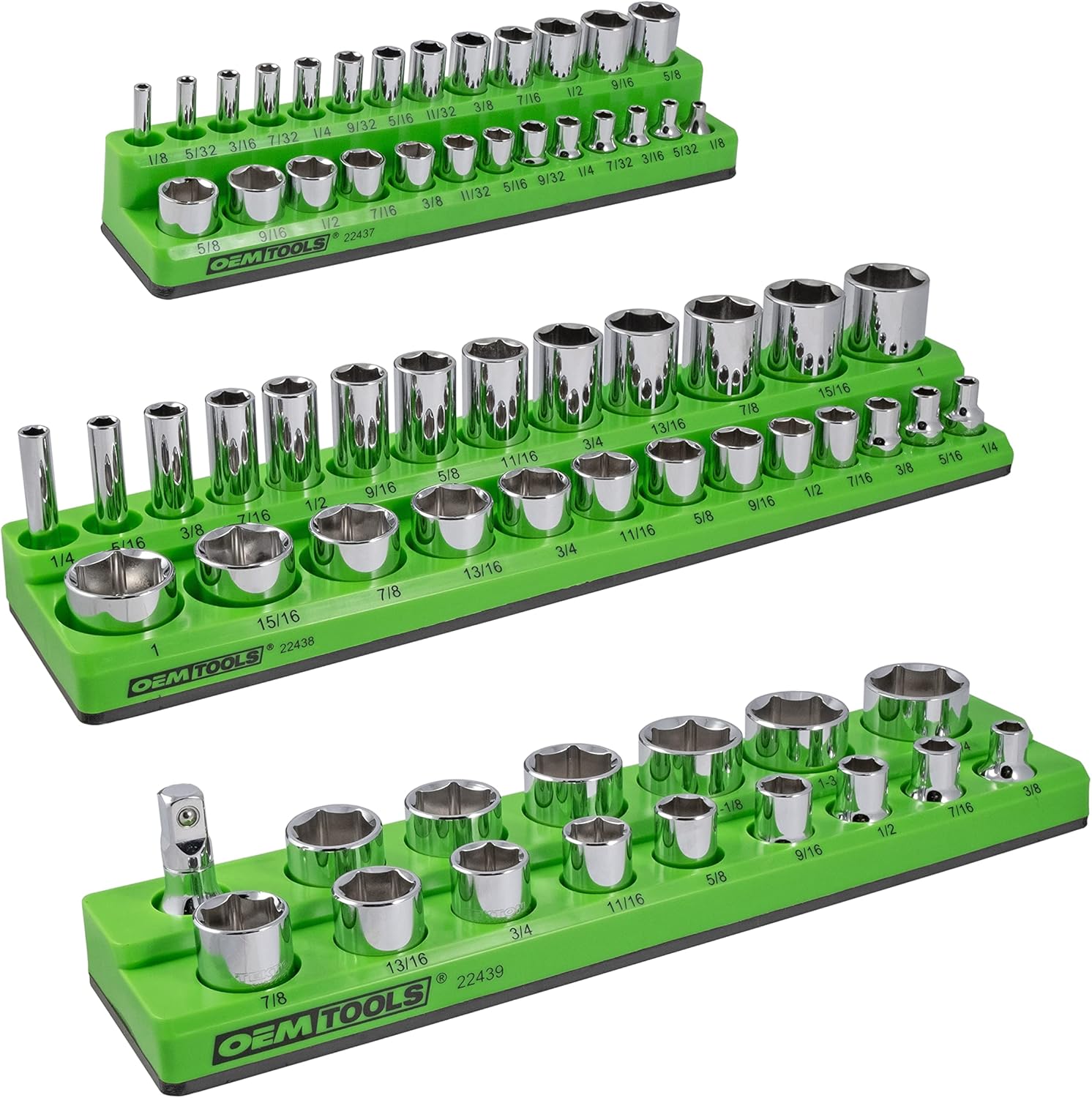 OEMTOOLS 22485 3 Piece SAE Socket Organizers