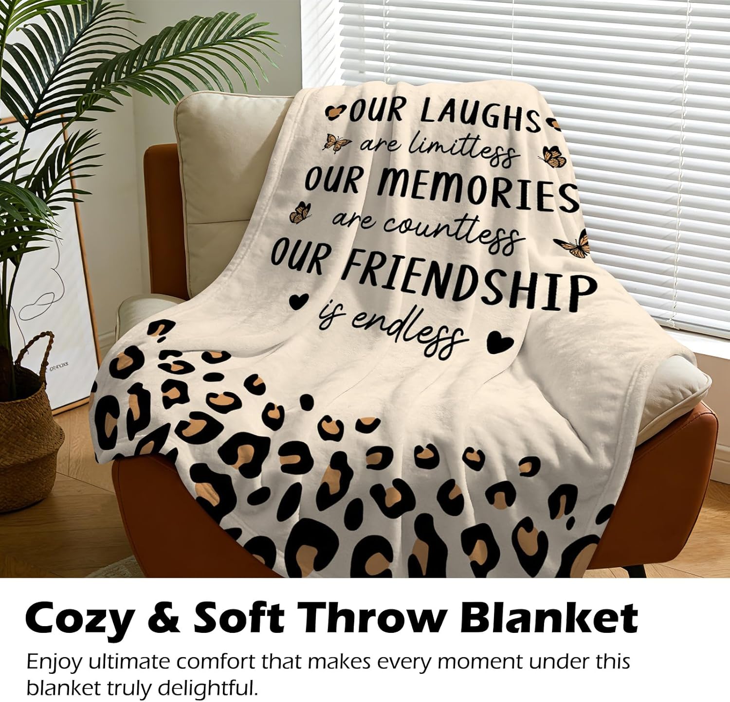 for Women - 50x60 Inch Super Soft Fleece Blanket, Thoughtful Birthday Valentine's Friendship Gift for Her, Cozy Throw Blanket for Couch Bed