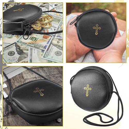 Miniatura 5 de Funda de cuero para Pyx, estuche de Pyx católico con correa para comunión, sacerdotes anfitriones, diáconos, regalos