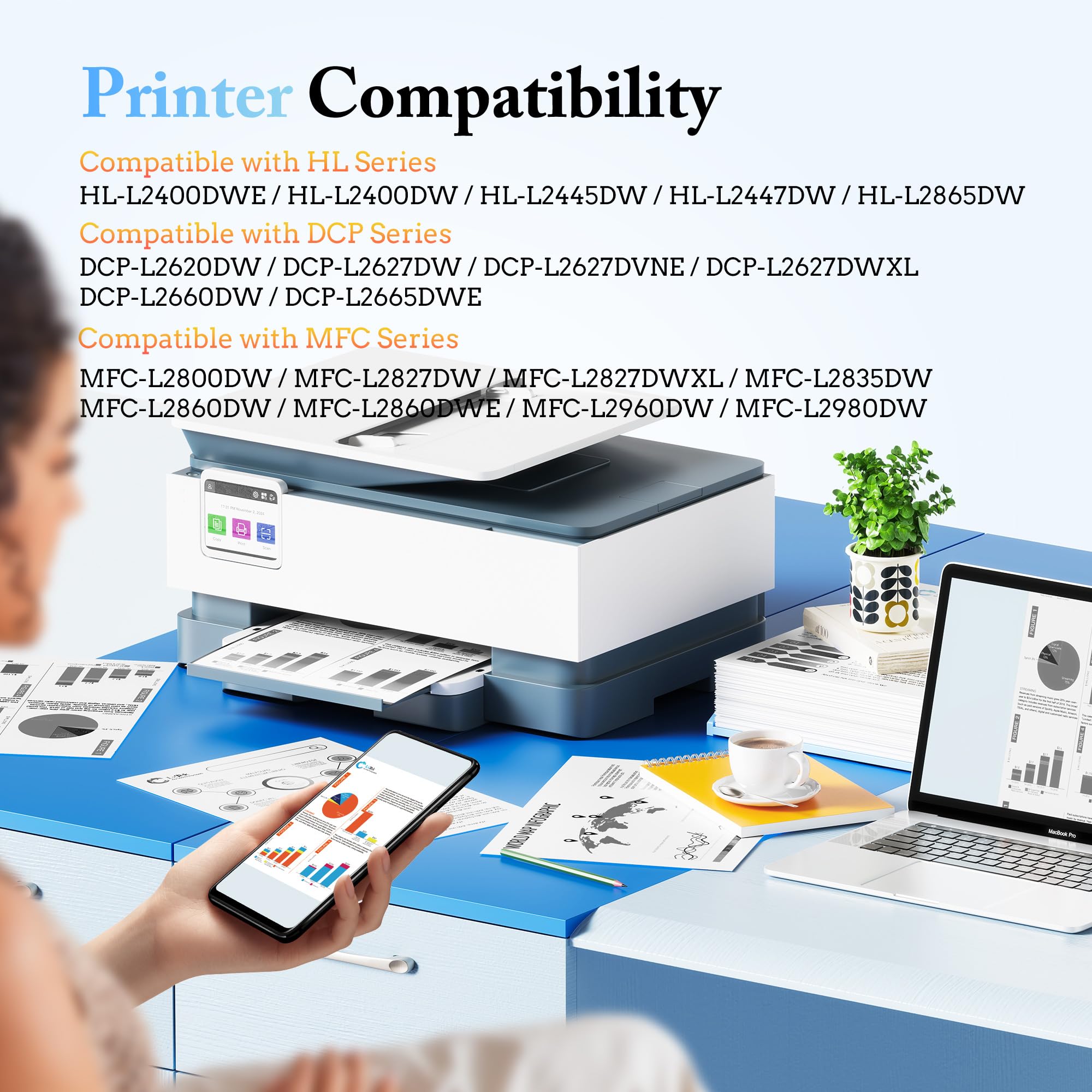LxTek TN2510XL TN2510 per Brother TN2510 Toner compatibile con Brother MFC-L2800DW Toner 2510 TN 2510 TN-2510 TN 2510 XL per MFC-L2860DWE MFC-L2827DW MFC-L2835DW DCP-L2620DW (confezione da 1, nero)
