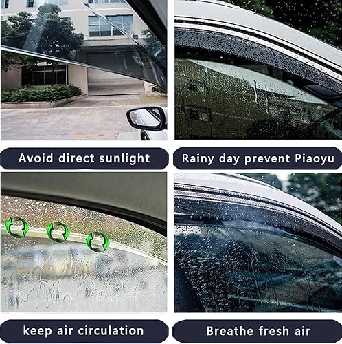 Miniatura 6 de Deflector de ventana lateral para P-eugeot 301 2012-2019 Protectores de lluvia para ventana de automóvil, protector de lluvia para ventana lateral,