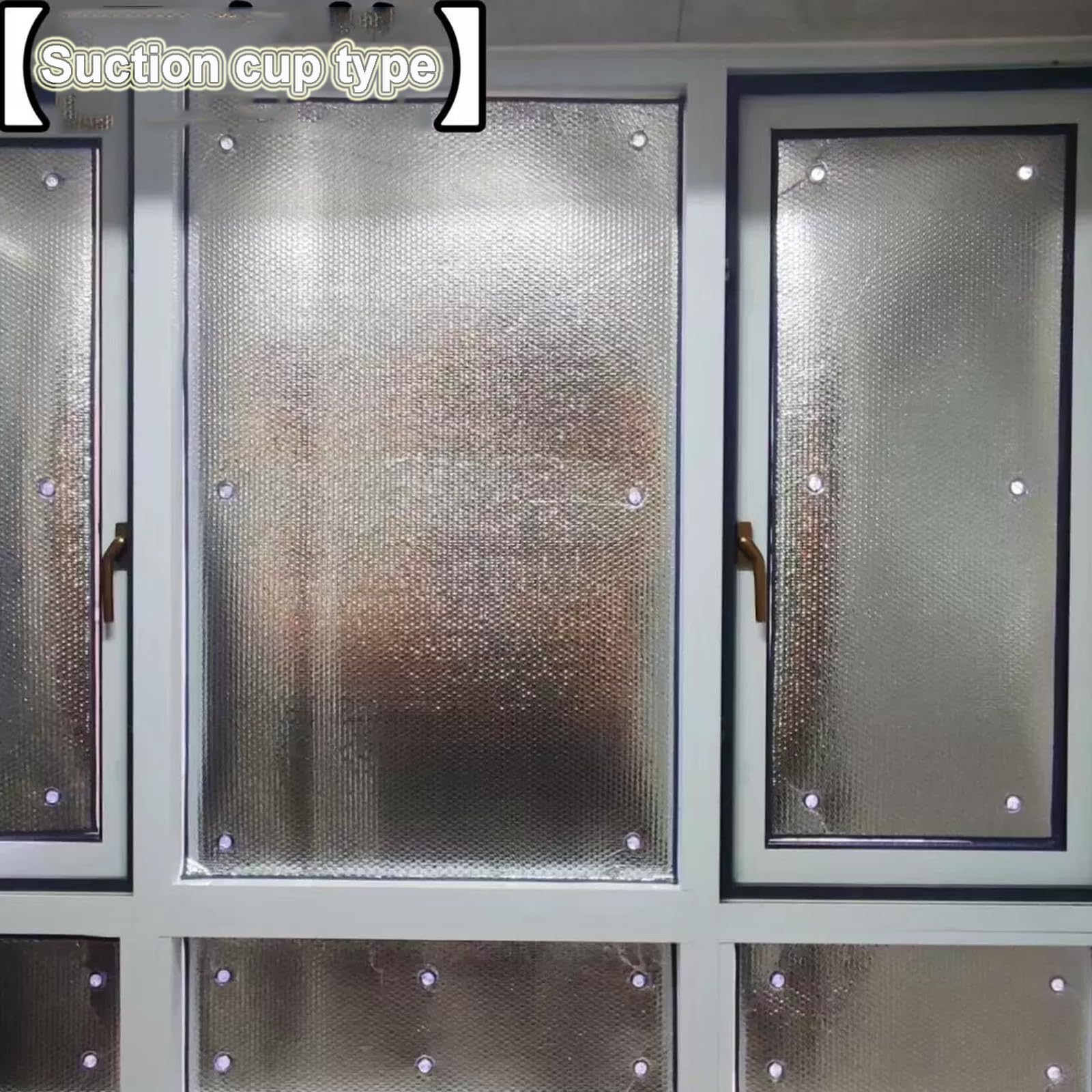 Película De Protección Solar para Ventanas,Película Aislante De Papel De Aluminio De 6mm,Película De Privacidad Opaca,para Protección Solar Y Aislamiento del Dormitorio (100x190cm/39x75in)