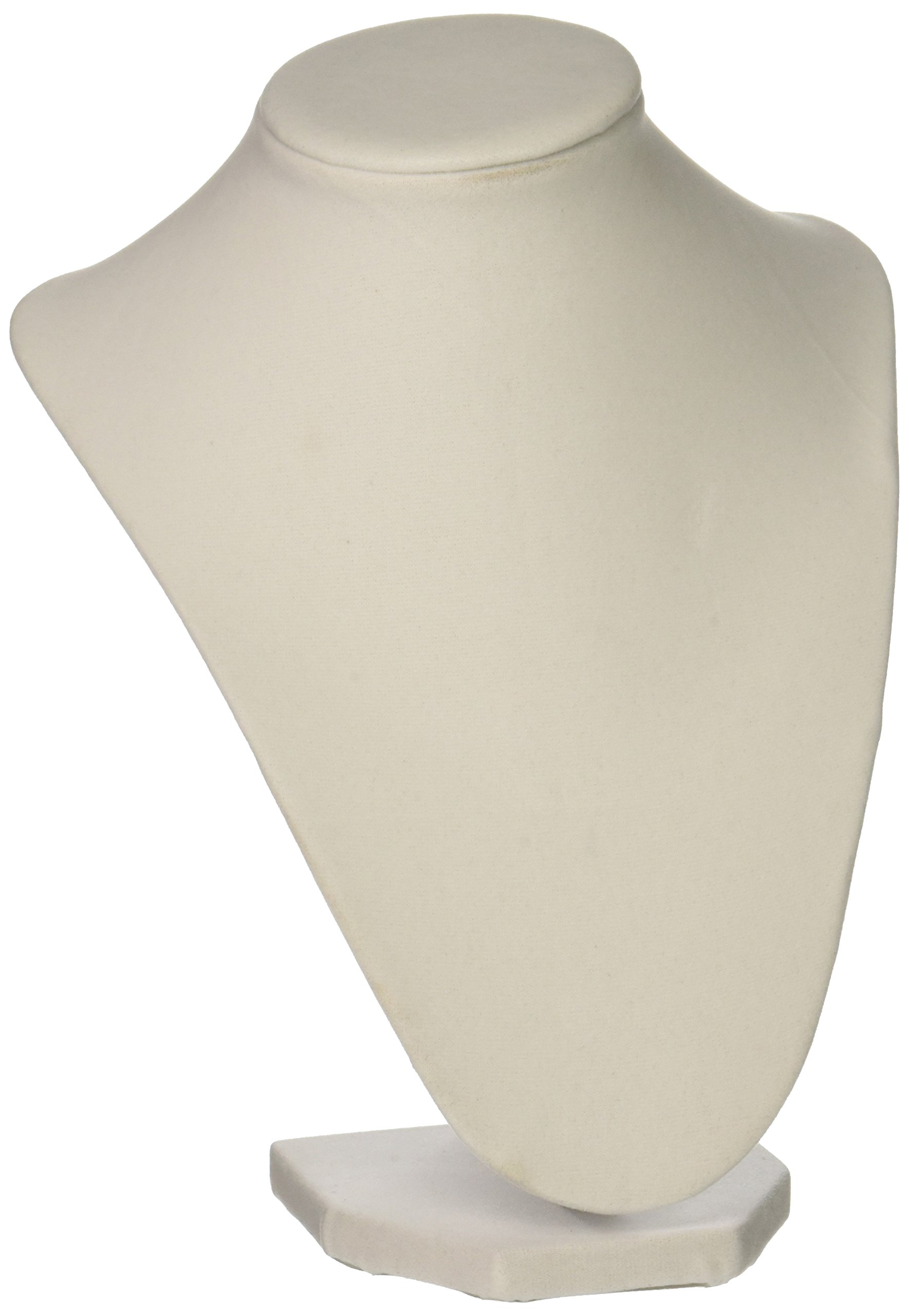 Darice 3D Necklace Stand, White Velvet