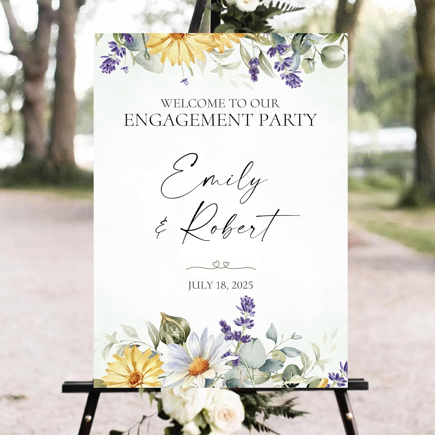 Personalized Engagement Party Welcome Sign, Engagement Party Sign, Modern Engagement Celebration Sign, Engagement Party Decorations, Custom Engagement Party Sign For Outdoor #15