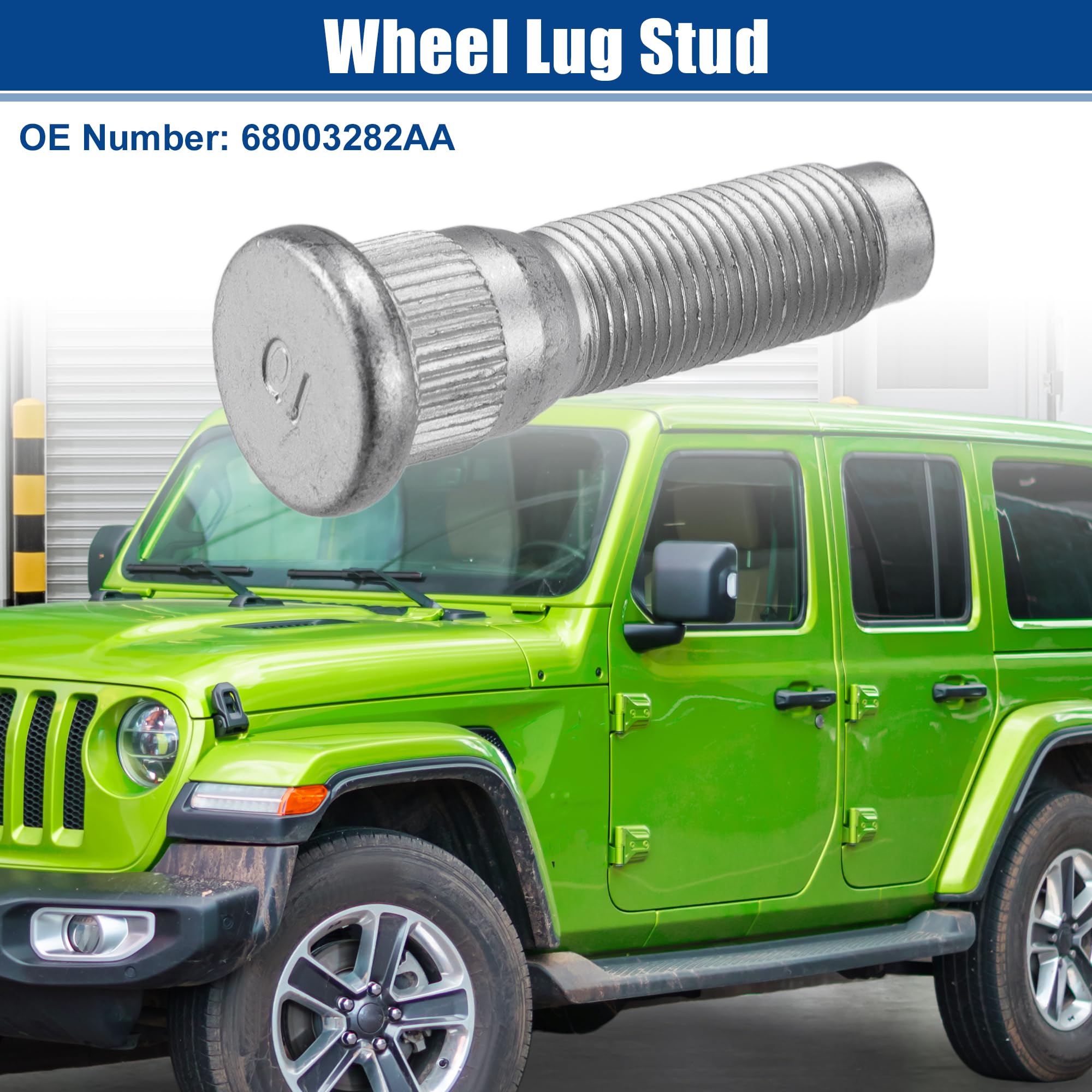 A ABSOPRO 1/2"-20 Bullone per Dado Ruota Adatto per Jeep Wrangler No.68003282AA - 5 Pezzi