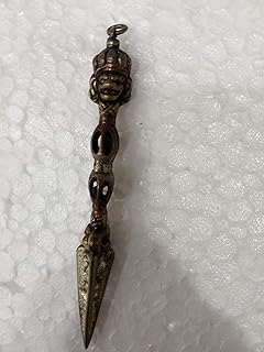 Aakrati Devyom Devyom Bronze Tibetan Handmade Dorje/Vajra Furba/Phurpa Dagger Adjustable Pendants/Amulet Length 10 cm