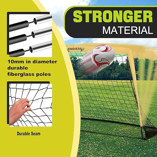 Miniatura 4 de Deportes niños practican porterías de fútbol, juego de red de fútbol plegable desplegable, redes de fútbol portátiles para práctica, mini porteros -