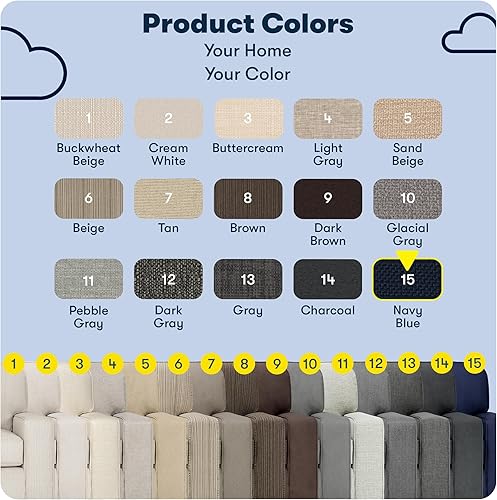 Miniatura 74 de Serta Palisades Sofás Tapizados para Sala, Sofá de Diseño Moderno, Tela, gris (Glacial Gray) gris (Glacial Gray),Beige,Marrón,Alforfón Beige,Marrón