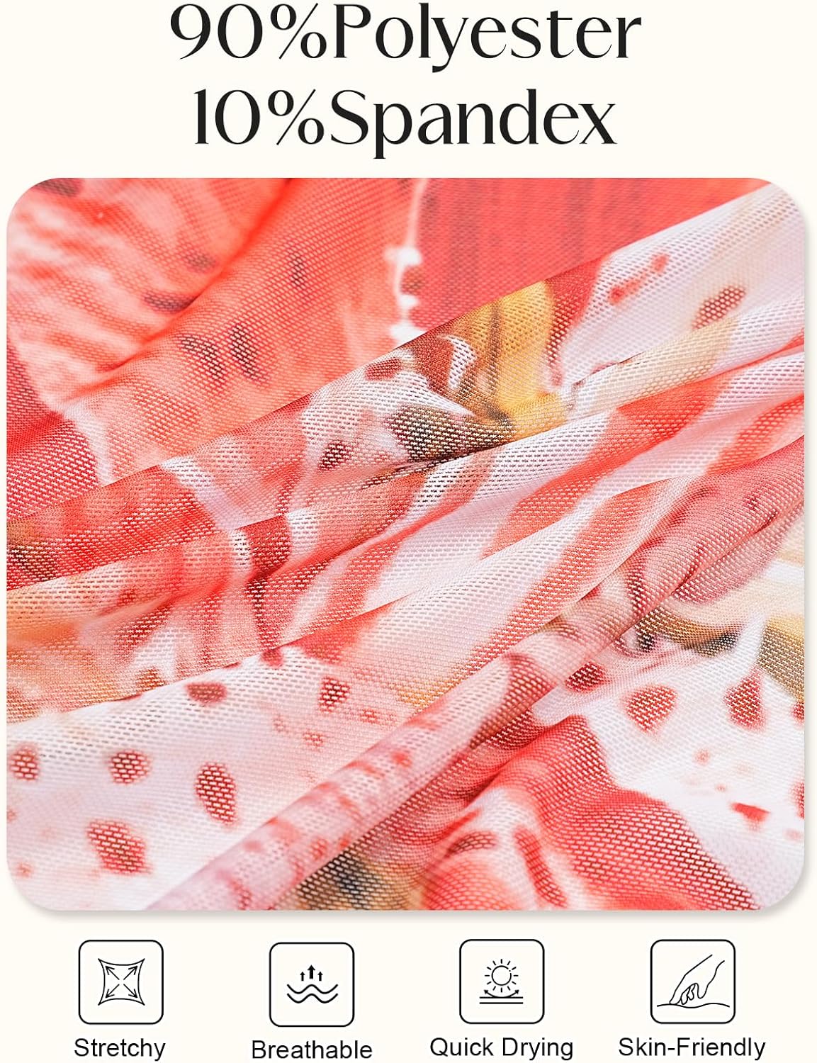 Women's 3 Piece Floral Print Swimsuit Sexy Halter Side Tie Triangle Bikini Set with Mesh Coverup Long Skirt