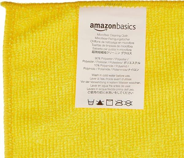 Amazon Basics Microfibre Cleaning Cloth, Pack of 12, Multicoloured, 30.5L x 40.5W cm - 5