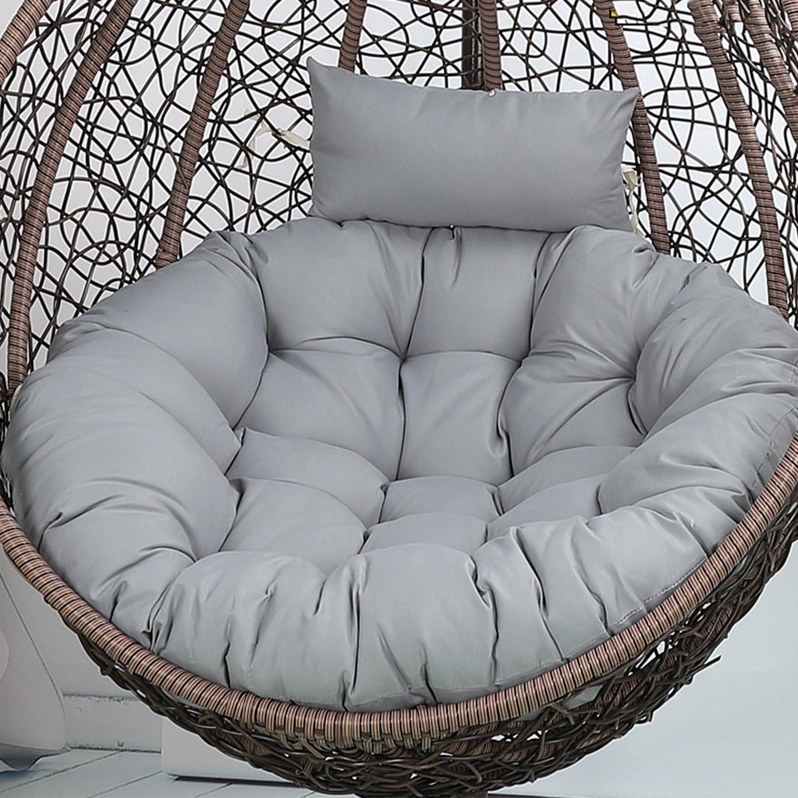 Aocase No14 Egg Chair Cushion With Headrest Pillow, Soft Removable Swing Pad Hanging Chairs, Hammock Chairs Pads, And Hanging Basket Cushions Replacement For Outdoor Indoor,,90Cm