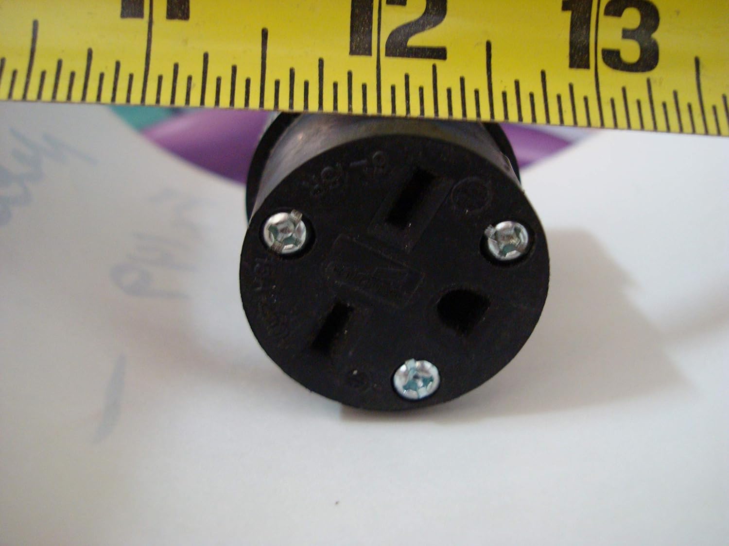 10-30P 3-PIN MALE DRYER PLUG to 6-15R FEMALE 3-PRONG RECEPTACLE NEMA POWER CORD ADAPTER 220-250V IN 220-250V OUT