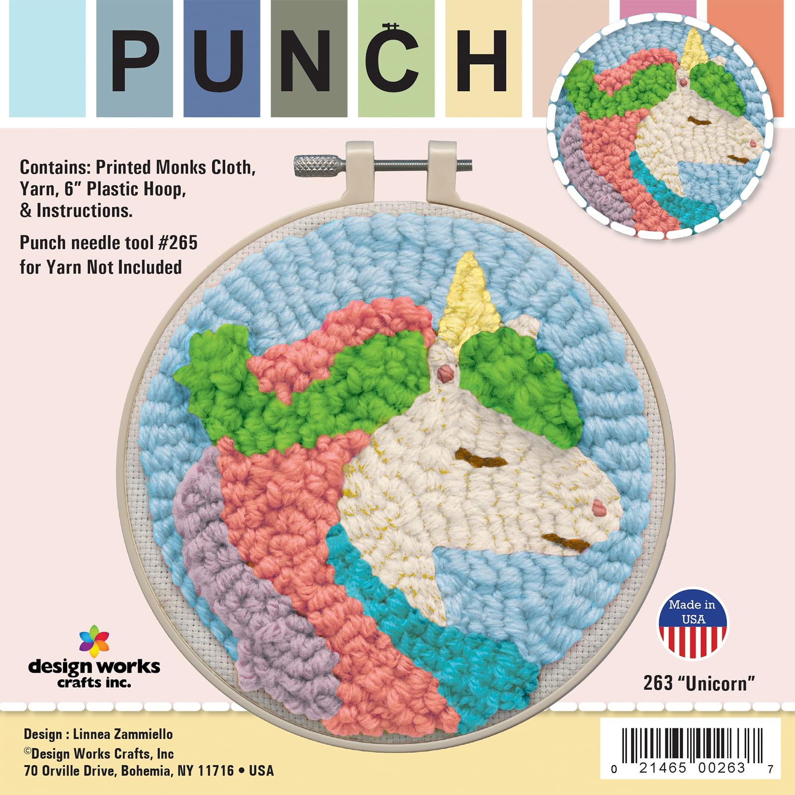 Design Works Crafts Inc. Horse Punch Needle Kit, White
