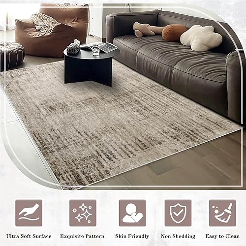 Miniatura 4 de Calore Alfombra abstracta moderna y suave para sala de estar, grande, lavable, para sala de estar, dormitorio, comedor, decoración interior del