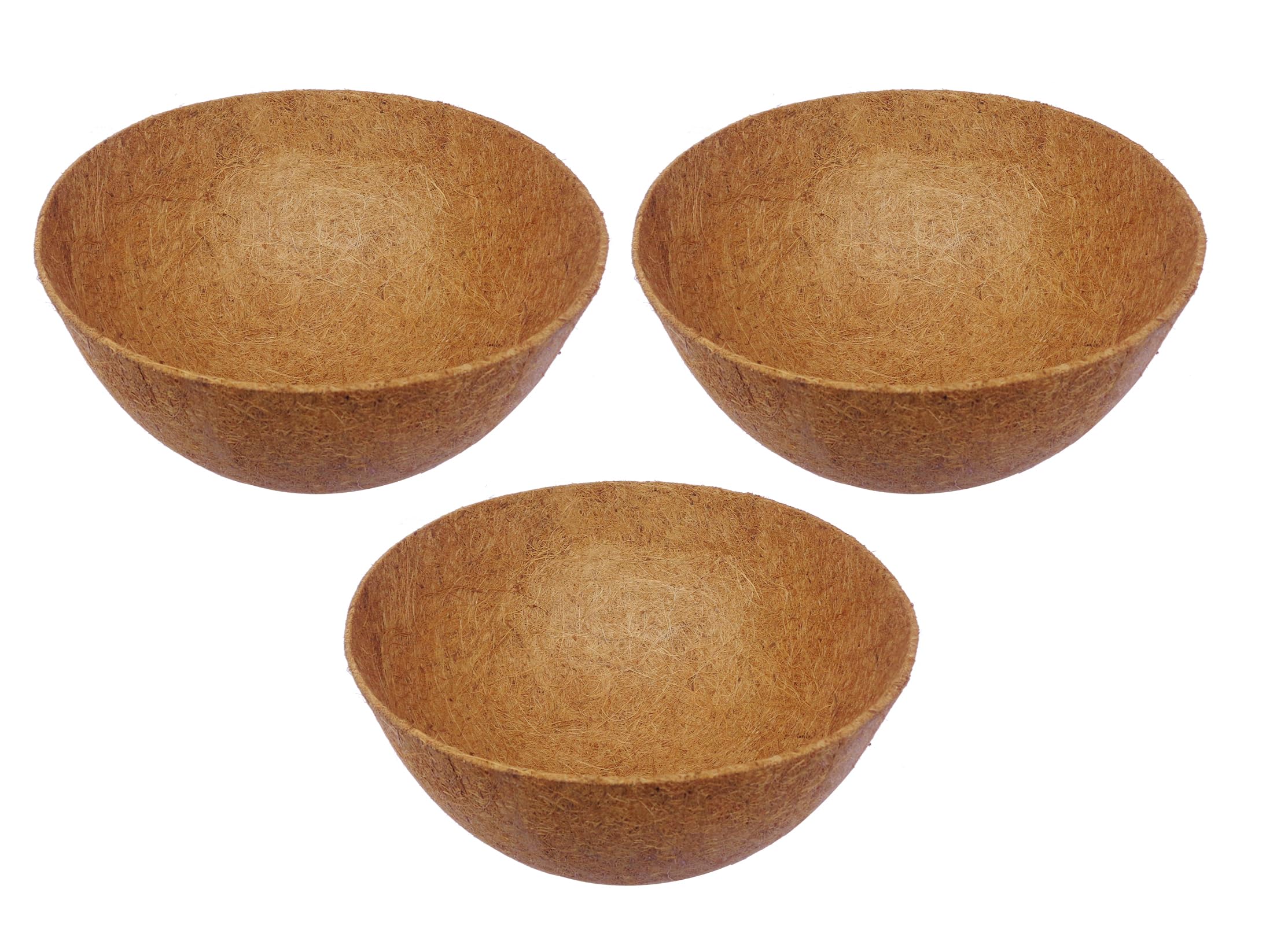 COIR GARDEN Coco Fiber Hanging Planter Pots Coir Liner/Basket Liner (Brown, 12 Inch) - 3 Pieces (B07C98K651) Amazon Price History, Amazon Price Tracker