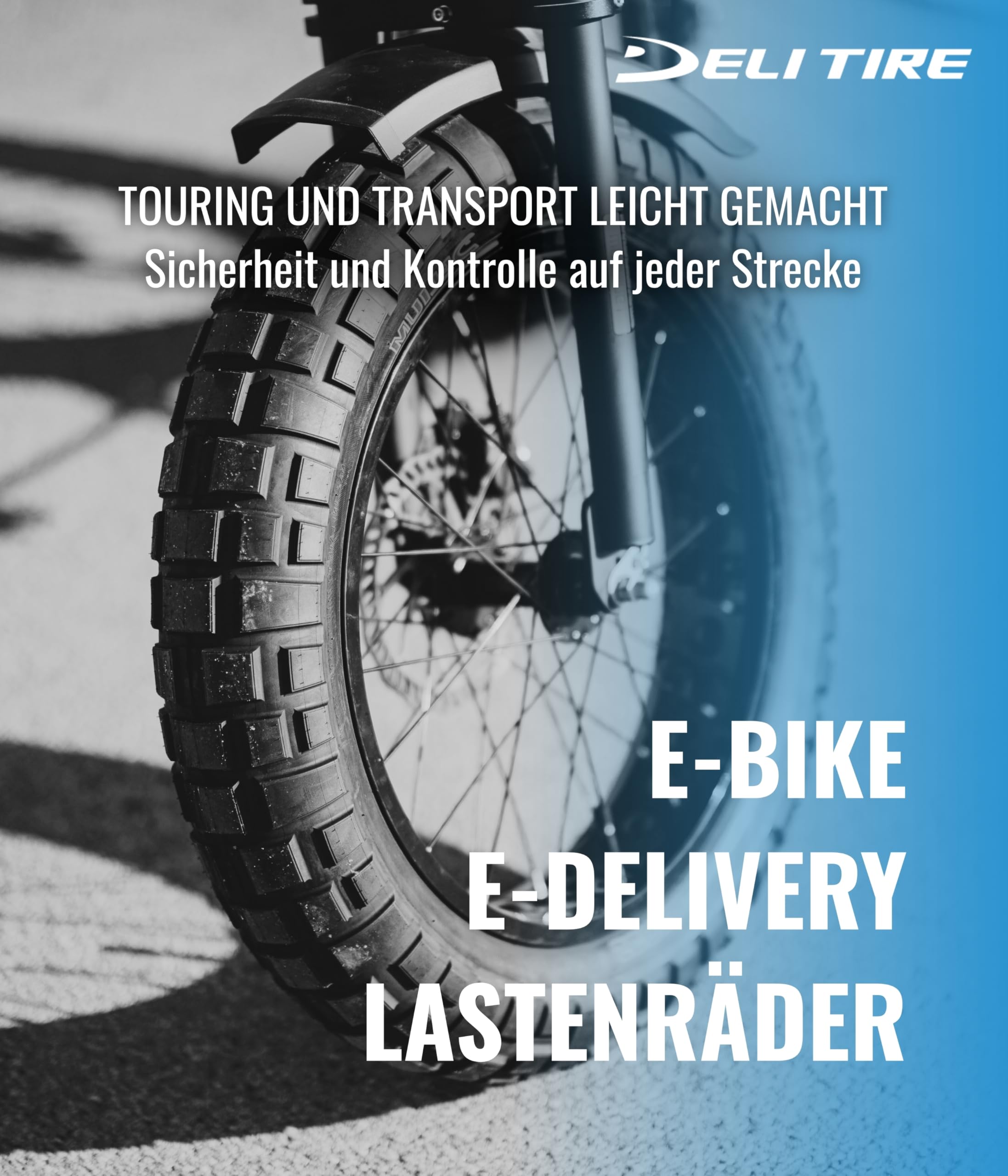 Deli Tire 20 Zoll Reifen für Elektrofahrräder SA-314 Scramblr E-Bike 20x4.50 TT für Vorder- und Hinterrad