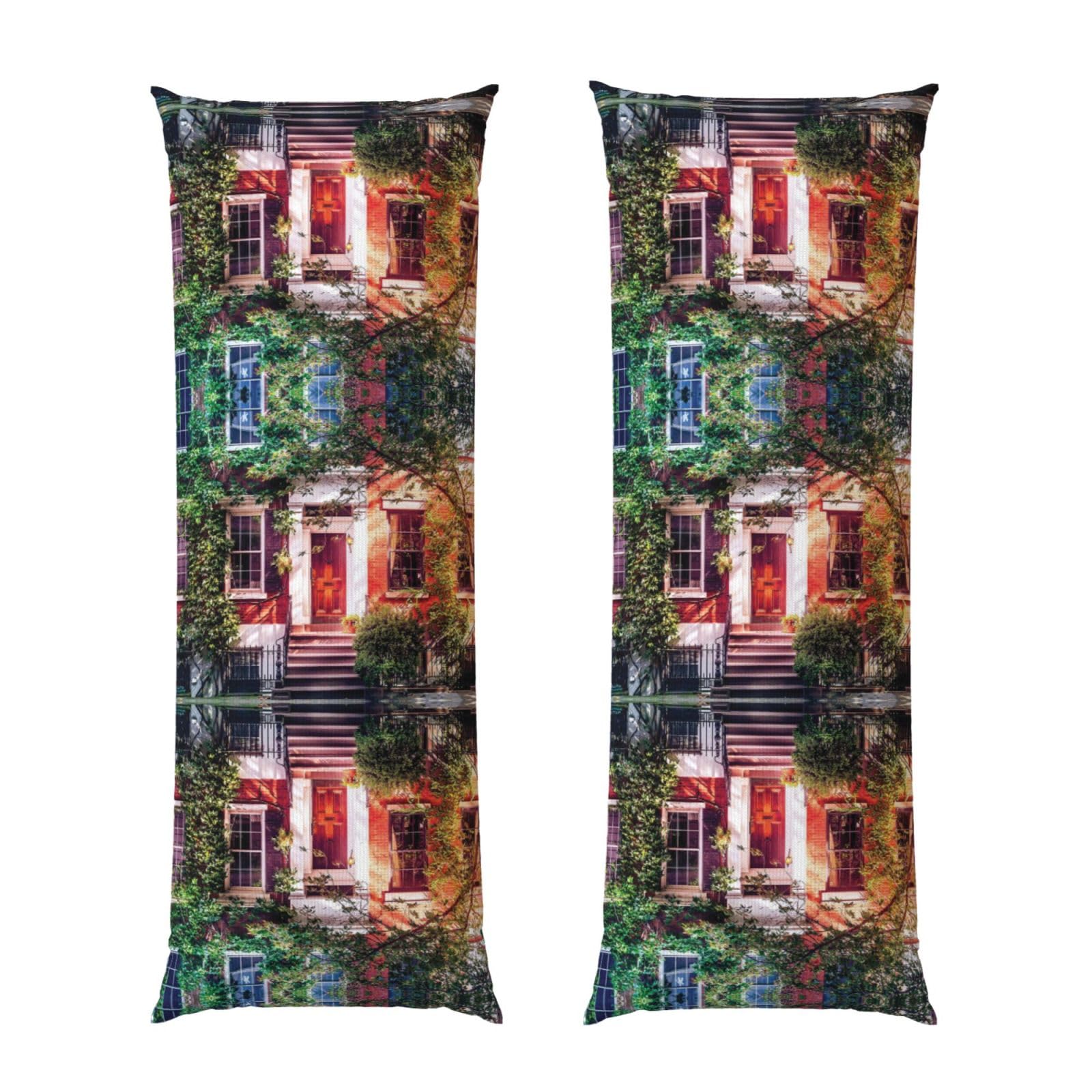 Taie d'oreiller pour traversin long housse de coussin microfibre douce fermeture enveloppe