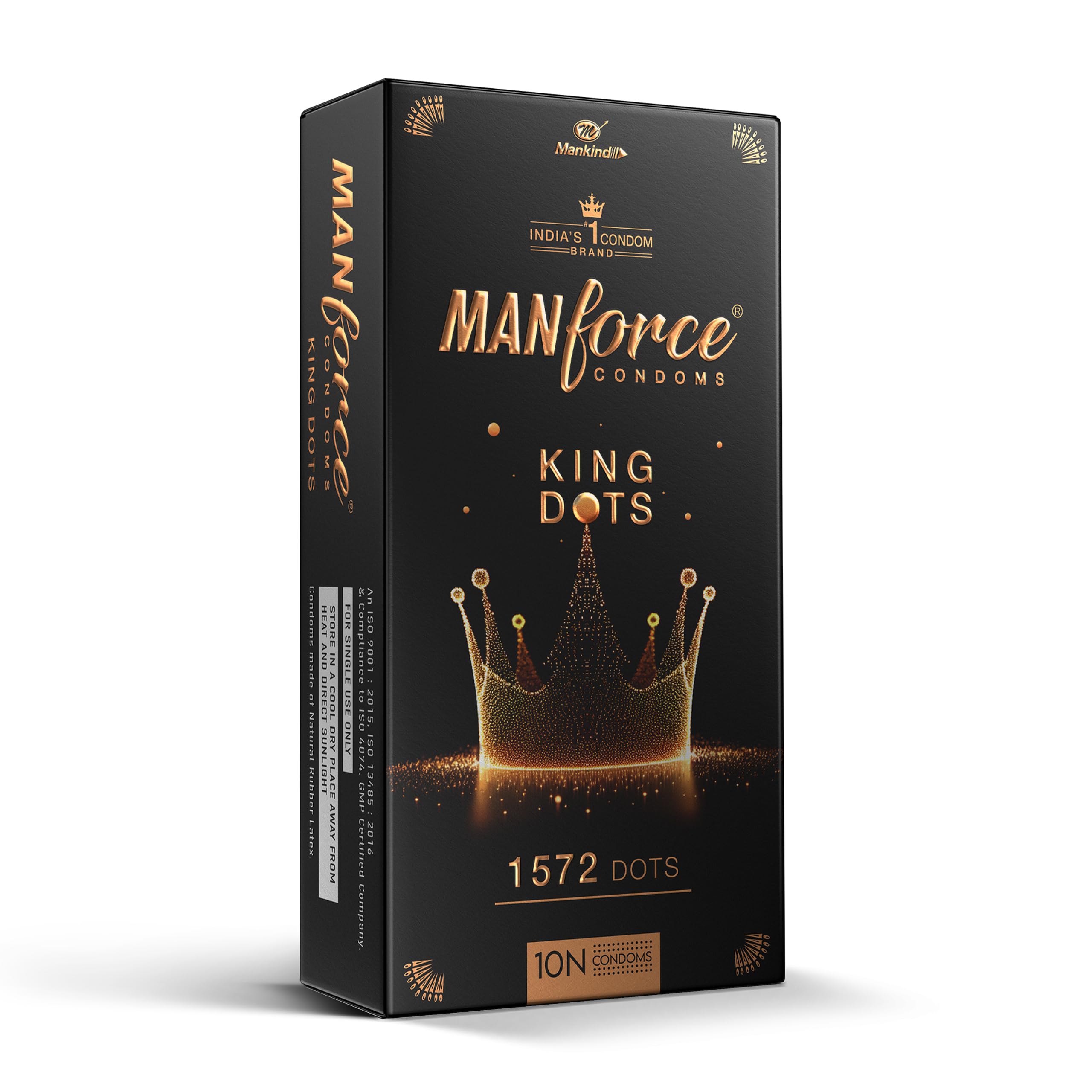 Manforce King Dots Extra Dotted Unflavored Condoms, 10 Pieces-image-37