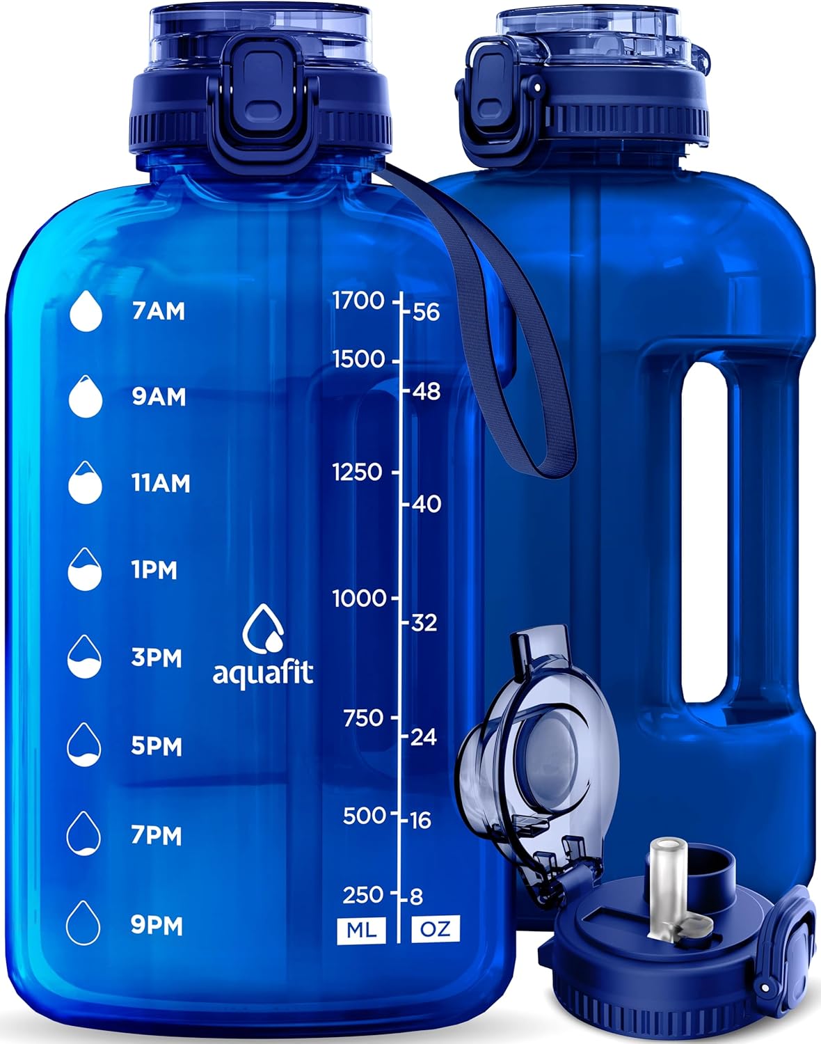 1/2 Gallon Water Bottle, Motivational Water Bottle Half