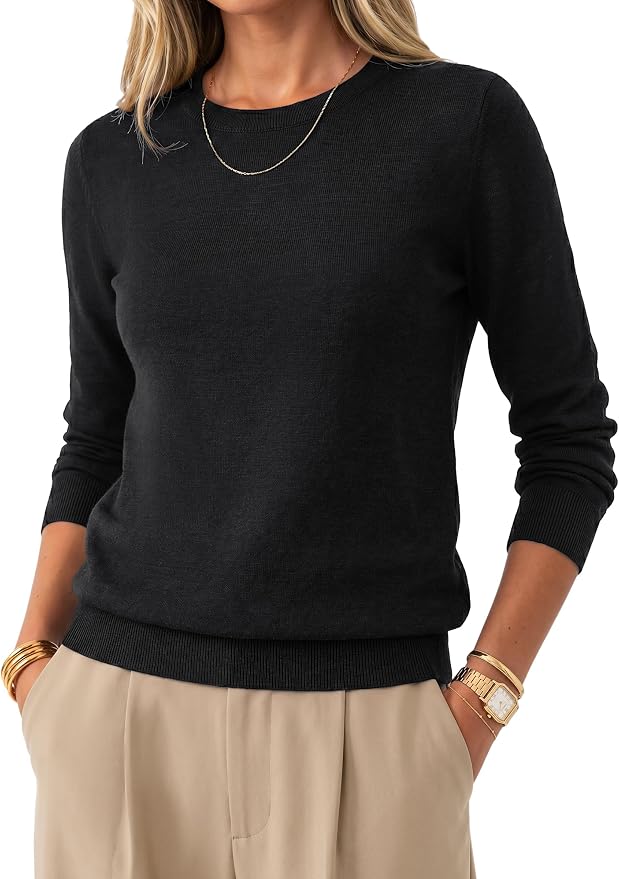 Fine-knit merino crewneck jumper